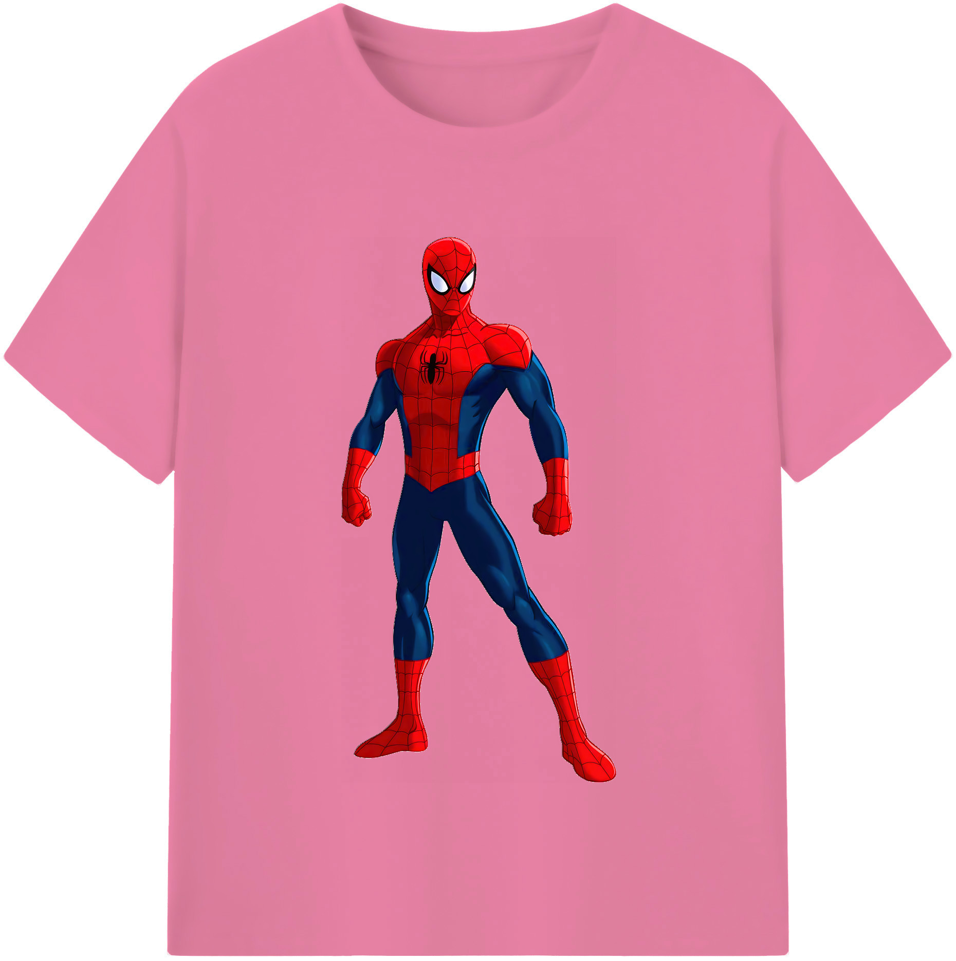（画像用） Spider Man スパイダーマン 綿100％半袖Tシャツ（フロントプリント）